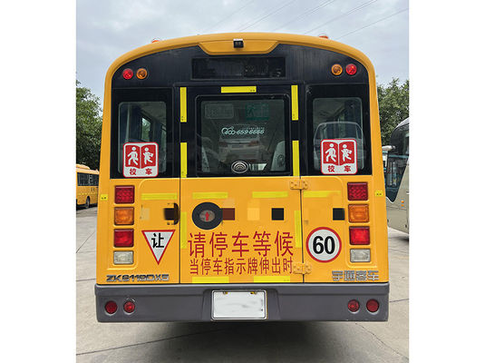 Xe buýt trường học màu vàng sử dụng 46 chỗ ngồi truyền động bằng tay Xe buýt YuTong sử dụng