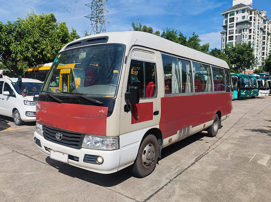 23 chỗ ngồi Toyota Coaster Xe buýt du lịch tay hai với hộp số tay