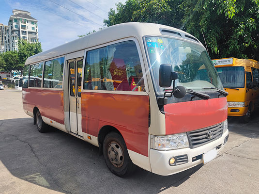 23 chỗ ngồi Toyota Coaster Xe buýt du lịch tay hai với hộp số tay