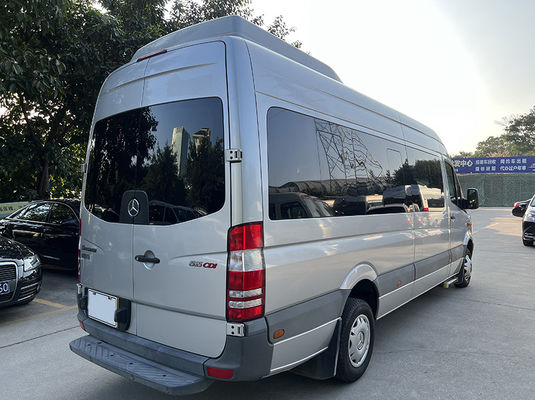 Benz 17 chỗ ngồi xe buýt tay thứ hai truyền động bằng tay loại xe tải hành khách cũ