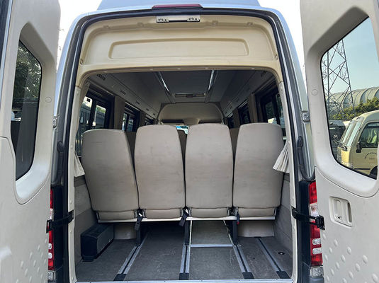 Benz 17 chỗ ngồi xe buýt tay thứ hai truyền động bằng tay loại xe tải hành khách cũ