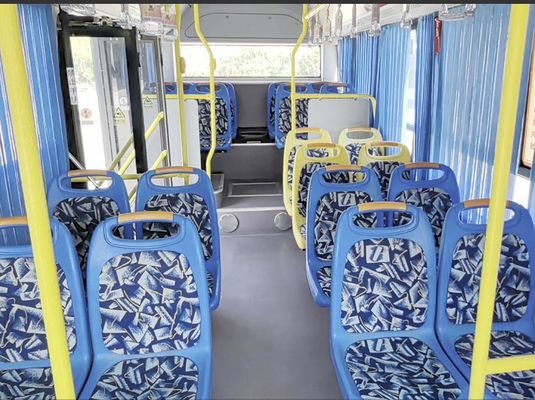 Xe buýt giao thông Yutong 20-40 chỗ ngồi Xe buýt thành phố điện với truyền tải tự động Xe buýt công cộng LHD