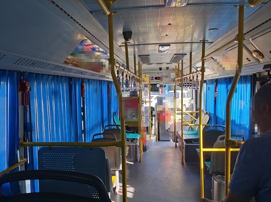 Xe buýt giao thông điện Yutong 69km / h Xe buýt thành phố sở hữu trước với tay trái lái