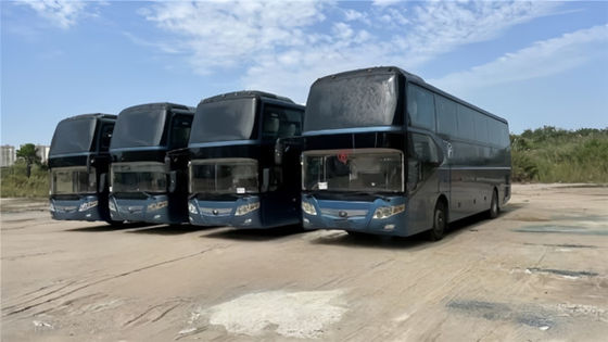 57 59 chỗ ngồi Xe buýt cũ Yutong 12m Xe cao tầng thoải mái