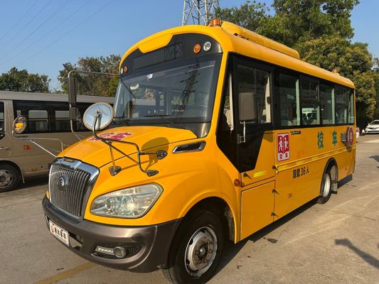 36 chỗ ngồi Động cơ diesel màu vàng LHD ZK6669DX7 Xe buýt trường học đã qua sử dụng sản xuất tại Trung Quốc