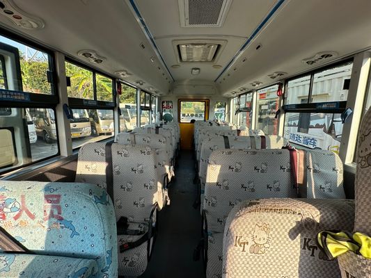 Xe buýt trường học đã qua sử dụng 36 chỗ ngồi màu vàng động cơ diesel LHD ZK6669DX7