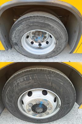 56 chỗ ngồi sử dụng xe buýt trường học màu vàng với xe nâng xe lăn và nhiên liệu diesel tuyệt vời