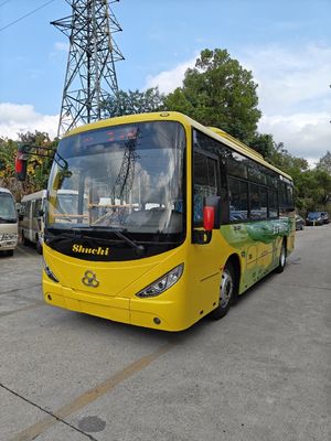 Xe buýt điện thuần năng lượng mới Shuchi 62/31 chỗ màu vàng đã qua sử dụng LHD Xe buýt thành phố